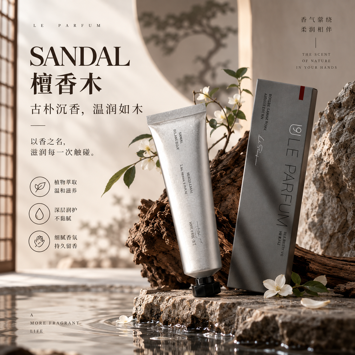 U9 润泽柔嫩护手霜(流光檀香),50g