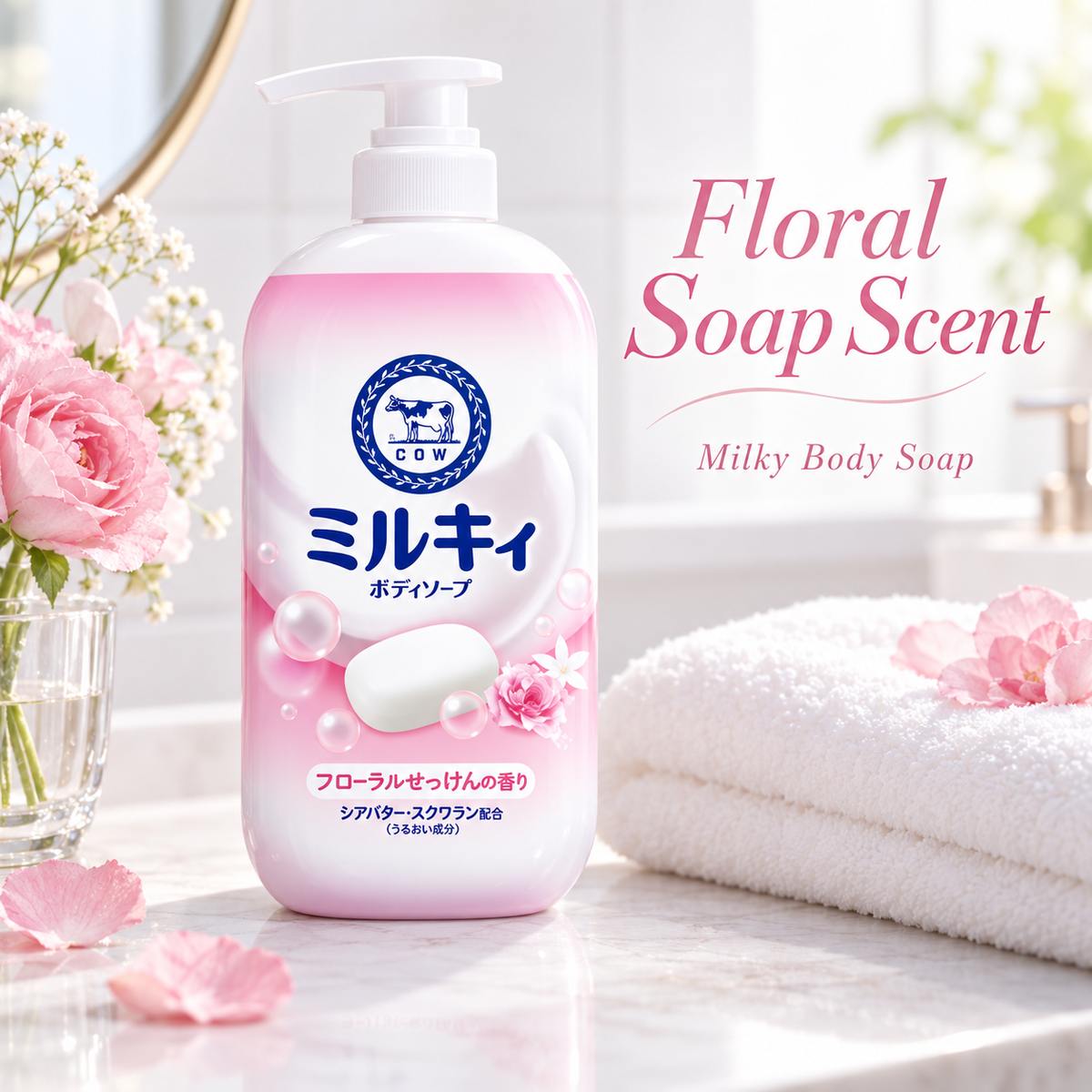 牛乳石碱滋润沐浴露 500ml 粉色款