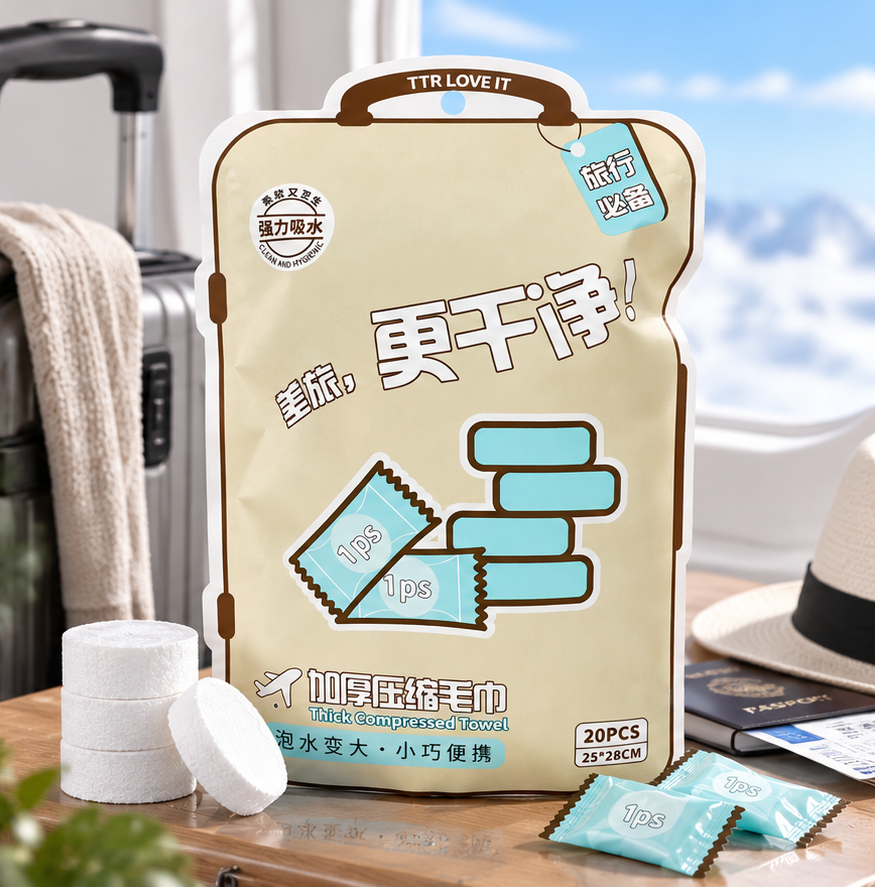 TTR 加厚压缩毛巾 20片装