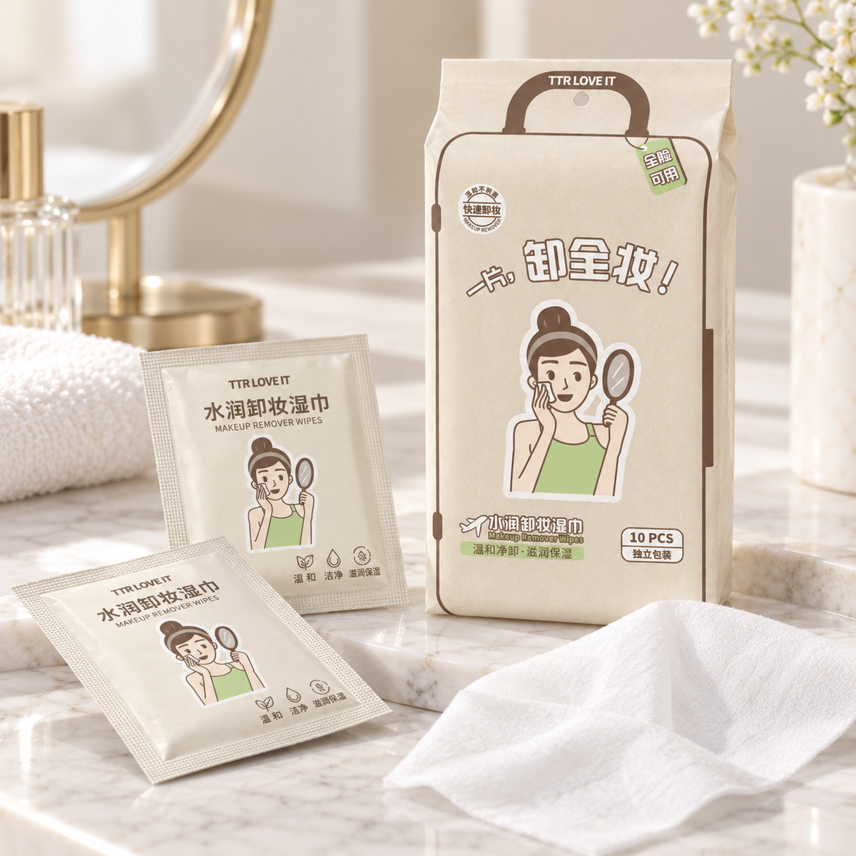 TTR卸妆湿巾 10片装