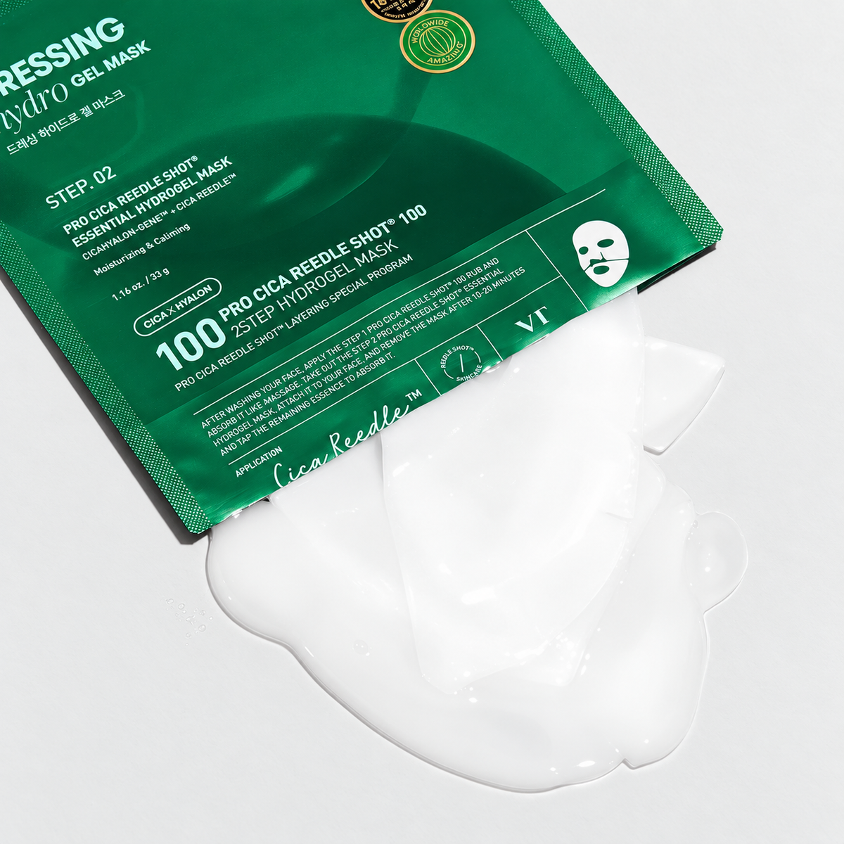 VT Cica 积雪草精粹修护水凝胶两步面膜 100
