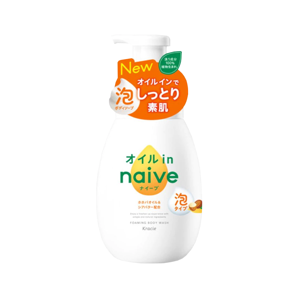 肌美精Kracie naive泡泡沫沐浴露 600ml 保湿滋润款
