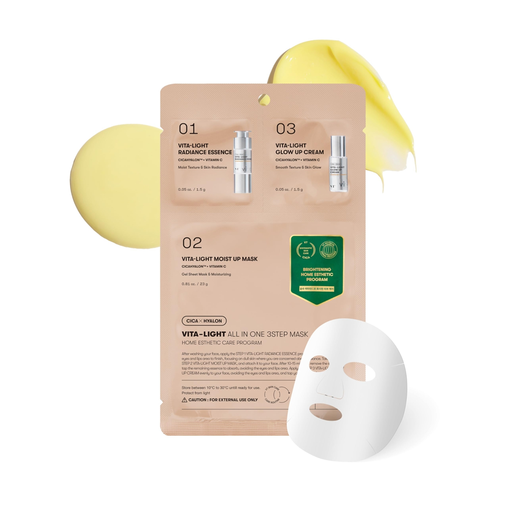 VT Vita-Light All In One 3 Step Mask Cica Hyalon + Vitamin C