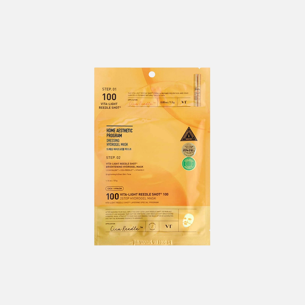 VT Vita-Light Reedle Shot 100 Brightening Hydrogel 2 Step Mask