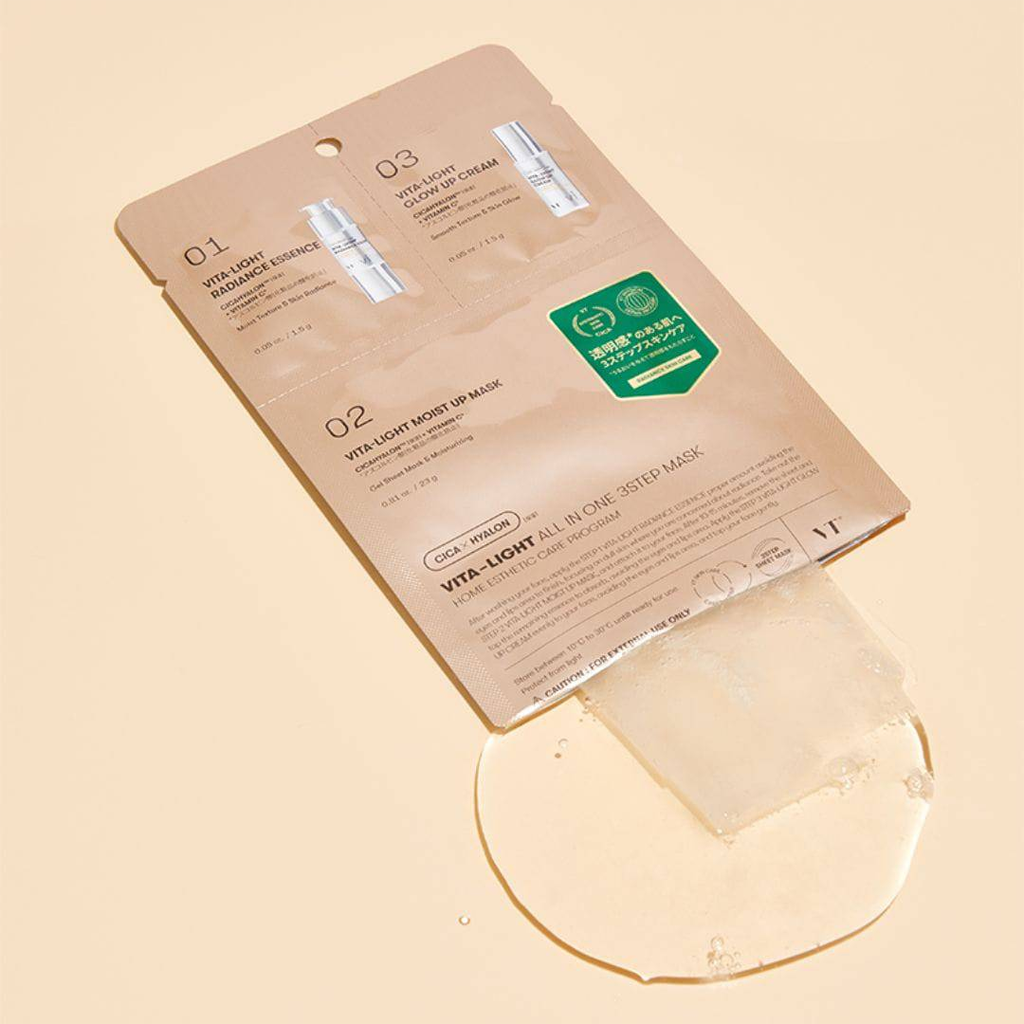 VT Vita-Light All In One 3 Step Mask Cica Hyalon + Vitamin C