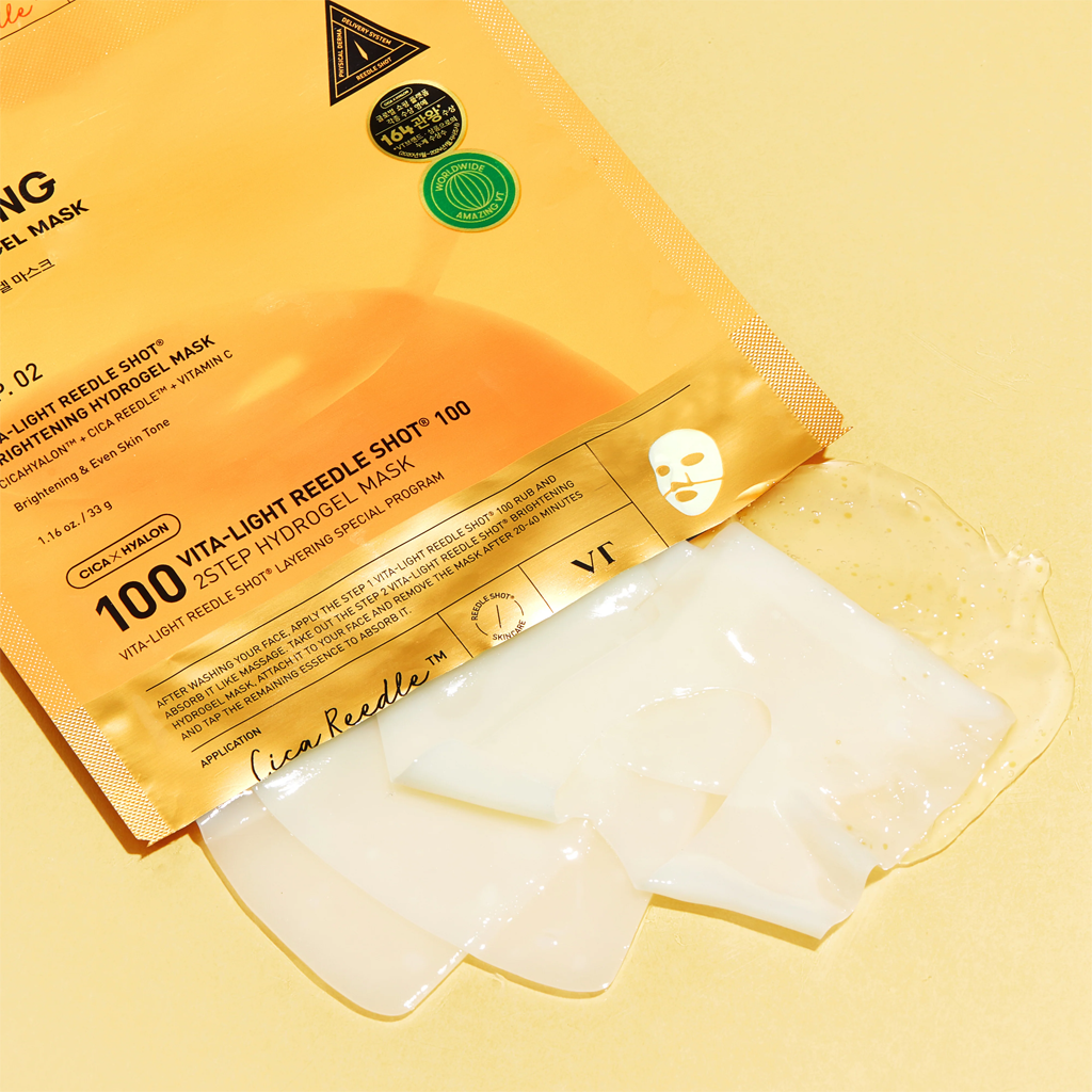 VT Vita-Light Reedle Shot 100 Brightening Hydrogel 2 Step Mask